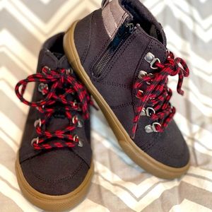 Old Navy Toddler Hi-Top Buffalo Check Sneaker Boots UNISEX
